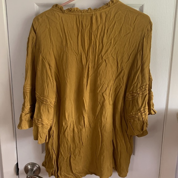 Maurices Golden Blouse with Tassel Accents - Picture 3 of 9
